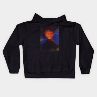 Vintage Volcano Kids Hoodie